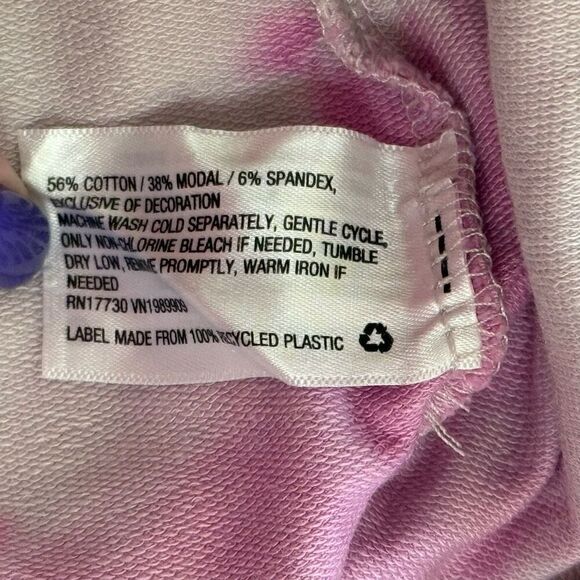 JoyLab Pink Tie Dye French Knit Shorts Sz L - Picture 10 of 11